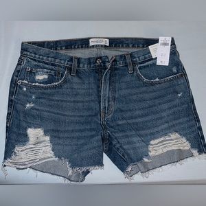 Abercrombie & Fitch Boyfriend Jean Shorts BRAND NEW NEVER WORN WITH TAGS